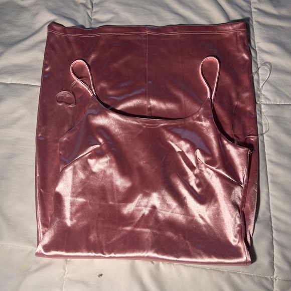 Pink Silky Mini Dress - Picture 1 of 2